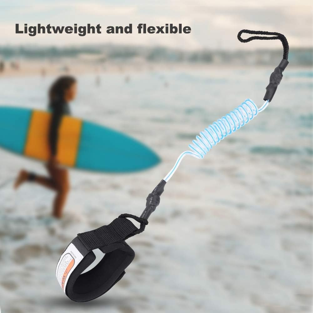 PU Cord Leg Leash, Board Leash, Sturdy Durable for Bodyboard Surfboard (Blue) image number 6