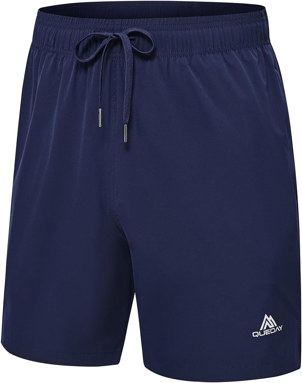 Queday Mens 2 in 1 Running Shorts with Liner 7 Inch Quick Dry Gym Athletic Workout Shorts with 2 Side Pockets with Zipper Back Pocket Inner Pocket image number 1