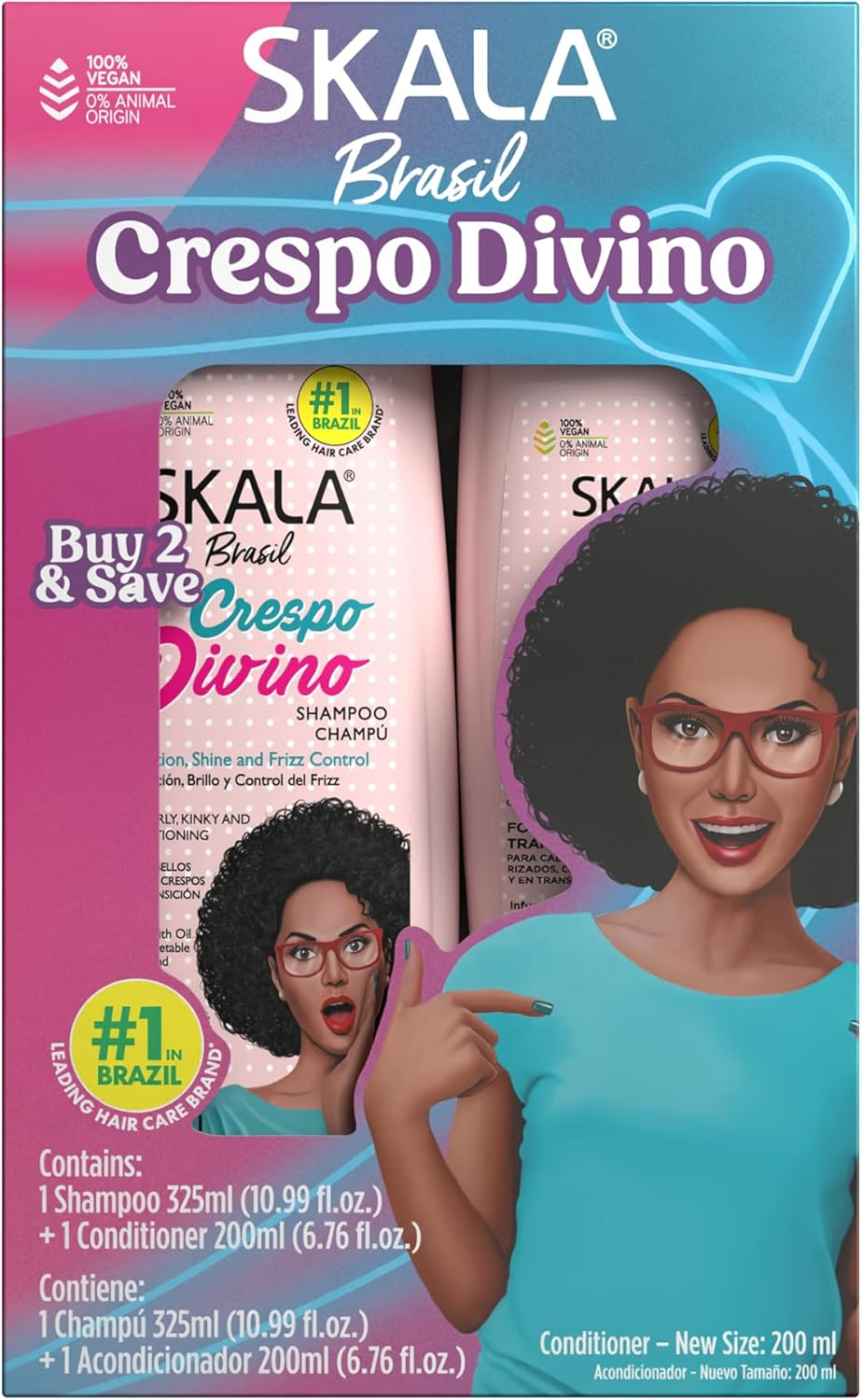 Skala Crespo Divino Shampoo + Conditioner Kit 650 Ml