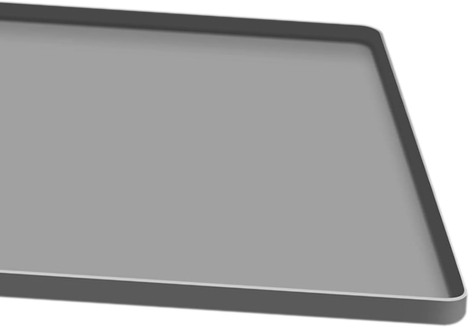 Fonowx Mini Fridge Mat Silicone Drip Tray Freezer Mat Tray Mini Fridge Drip Pan for Laundry, Gray, 60X50Cm - Black image number 4