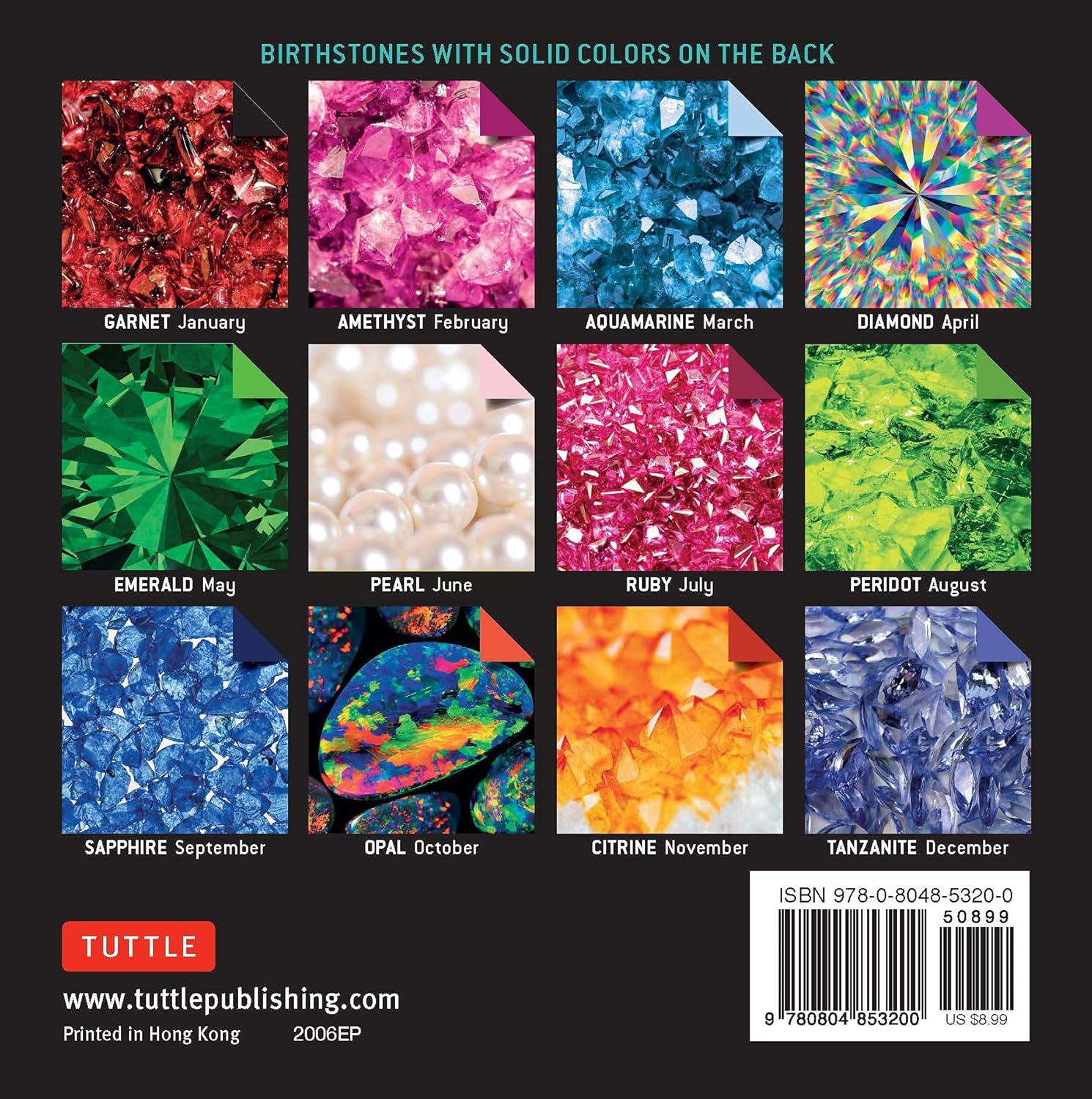 Origami Paper 200 Sheets Birthstones 6" (15 Cm): Photographic Designs from Nature: High-Quality Double Sided Origami Sheets Printed with 12 Different Designs (Instructions for 6 Projects Included) image number 5