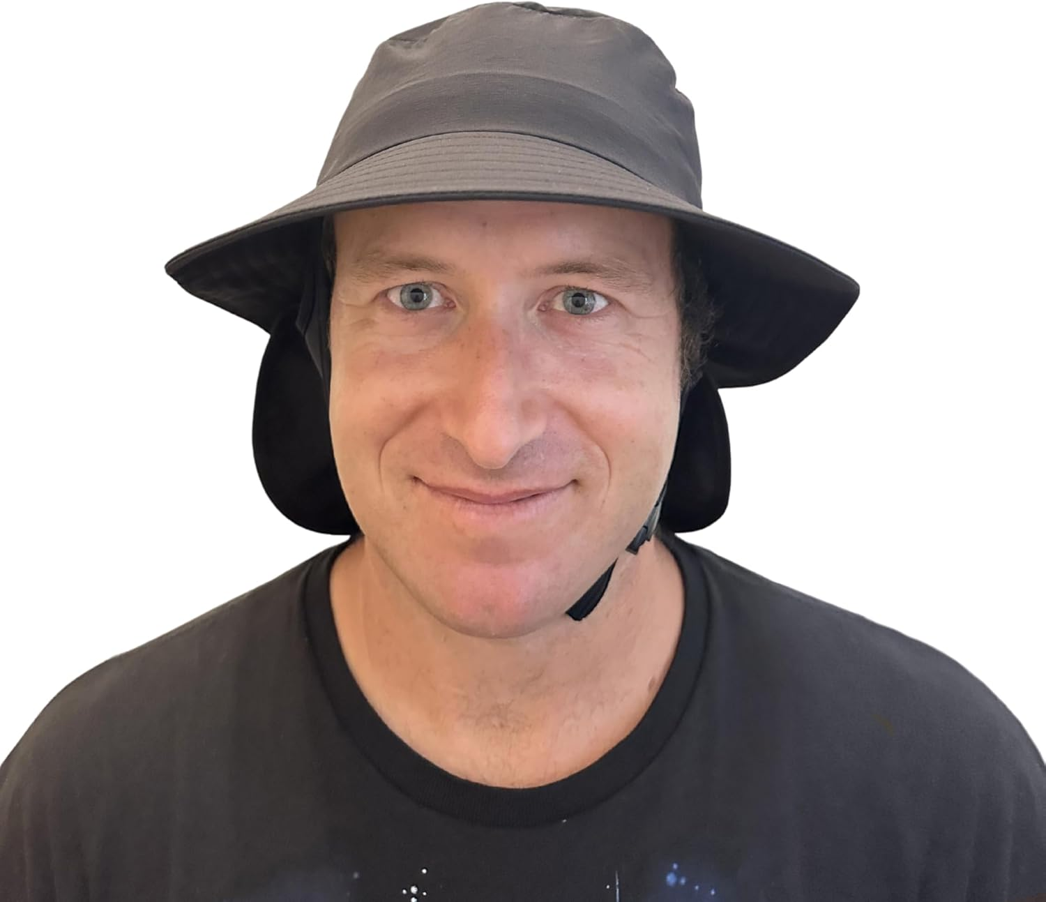 Beach Gypsy'S Surf Hat with Chin Straps and Hard Brim for Surfing, SUP, Finshing and Watersports Black