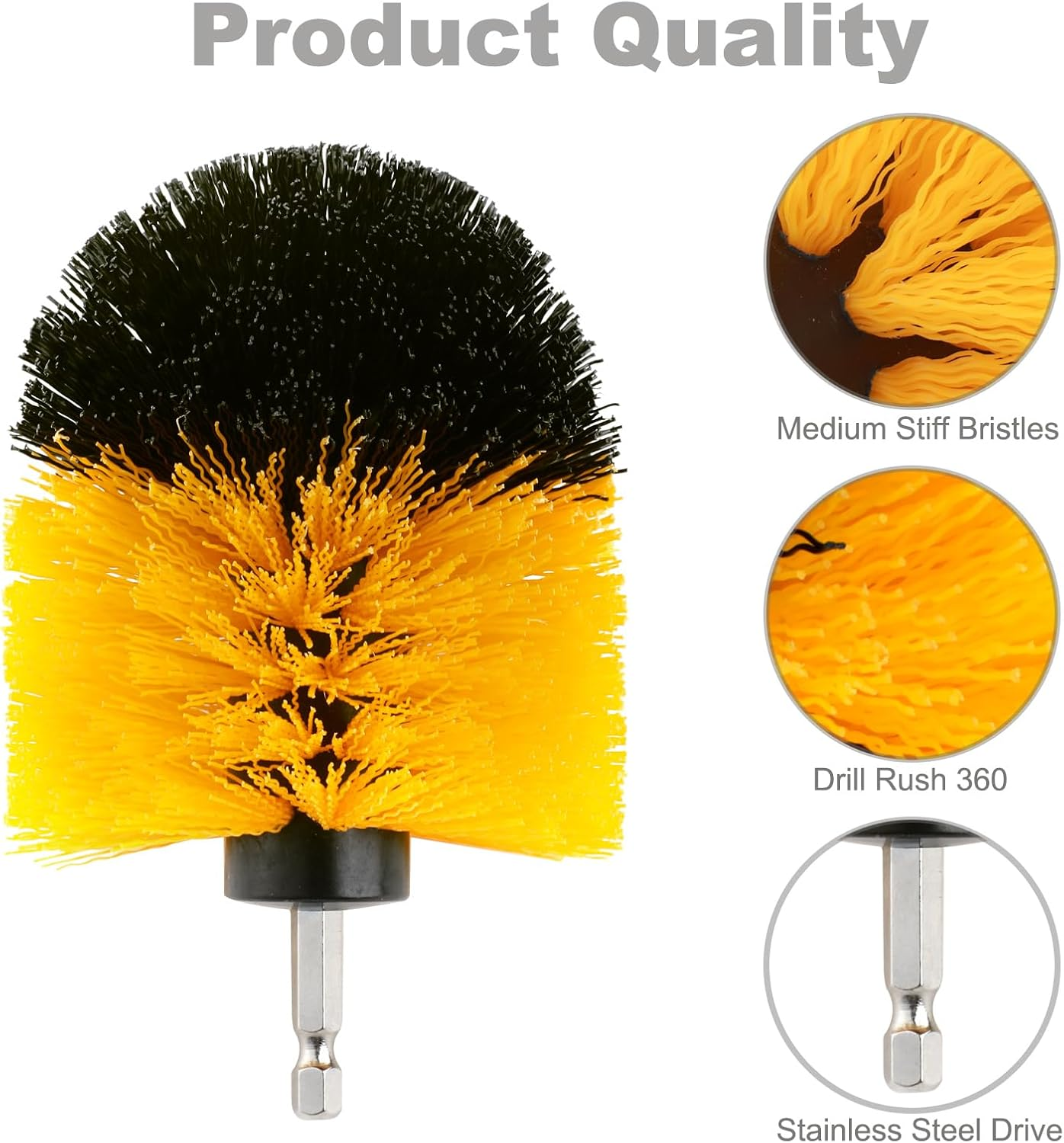 5Pcs Drill Brush Attachment Power Scrubber Cleaning Brush Car Wheel Polishing Sponge Set, for Floor, Tub, Shower, Tile, Bathroom and Kitchen Surface image number 1