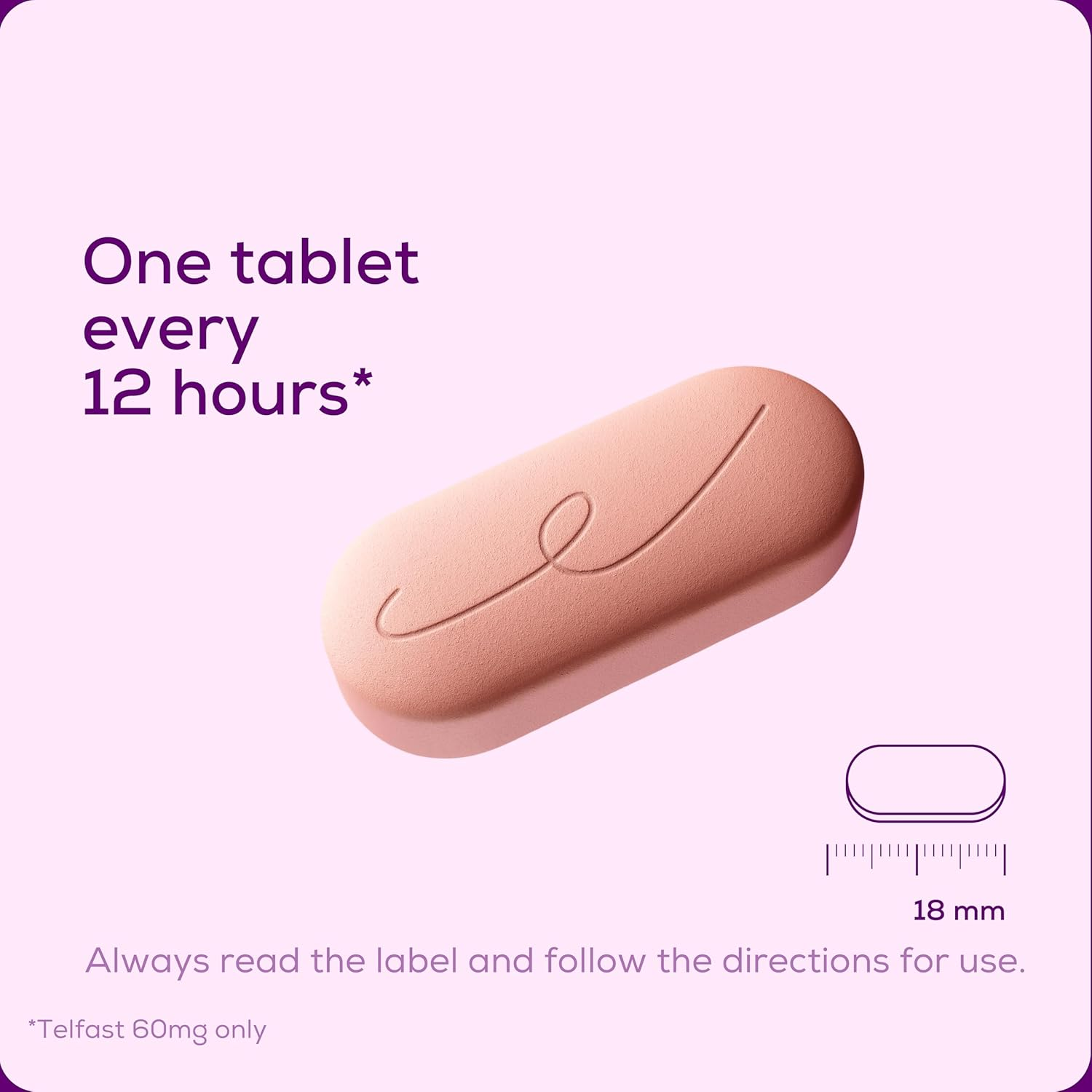 Telfast Hayfever Allergy Relief 60Mg, Non-Drowsy for Sneezing, Runny Nose, Itchy Eyes and Itchy Throat, 20 Tablets image number 3