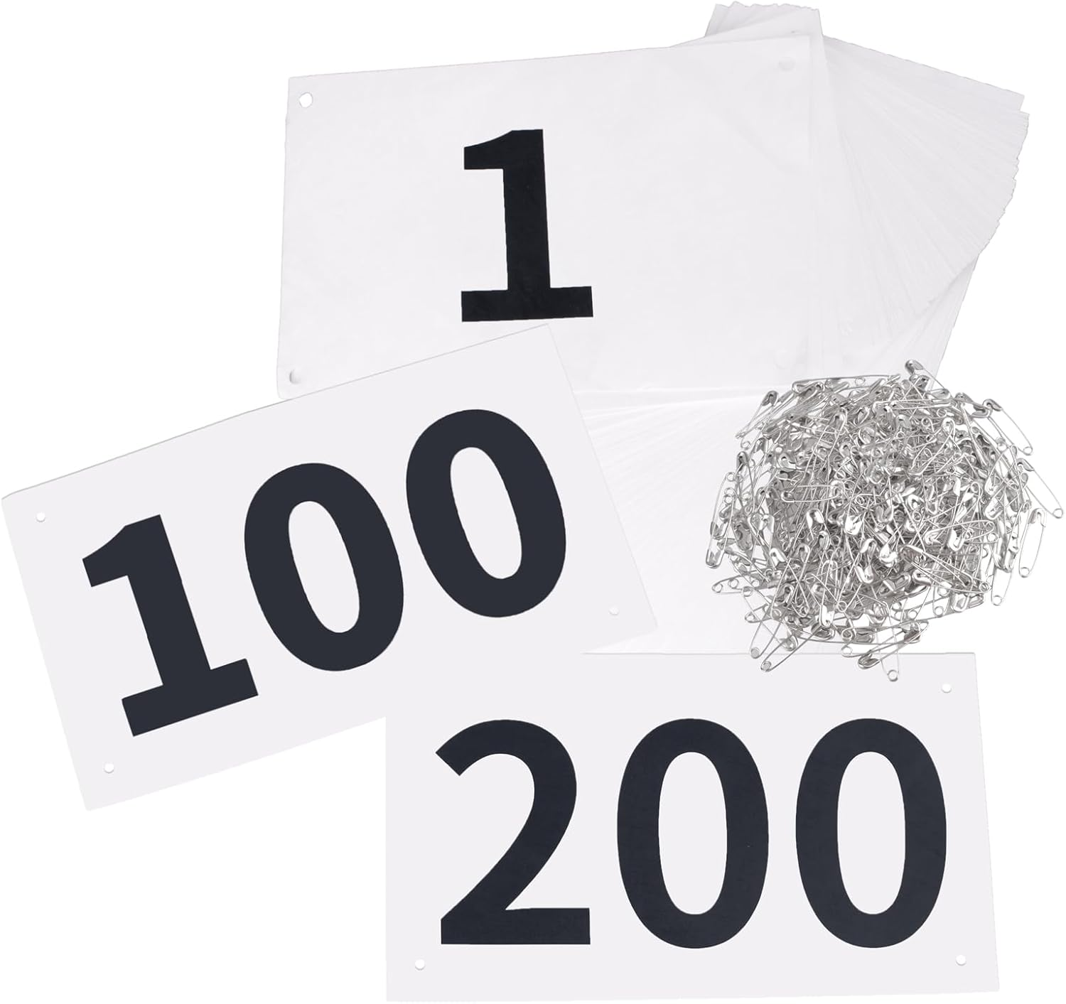 TRIWONDER Tyvek Running Bib Competitor Numbers with Safety Pins, Running Numbers Paper Tags, Tearproof and Waterproof 4 X 7 Inches for Marathon Races and Events Sports Games image number 5
