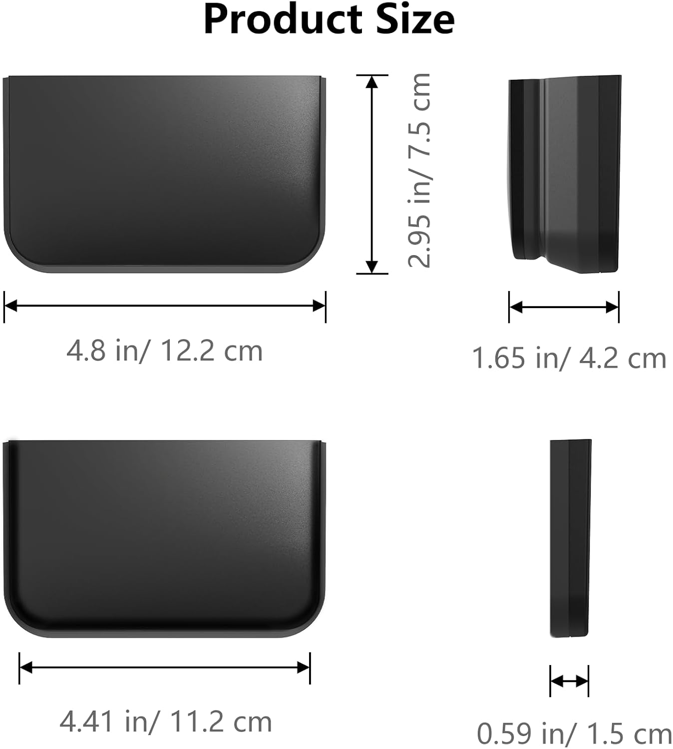 Magnetic Dry Erase Marker Holder Foldable Whiteboard Magnetic Pencil Cup 3-Slot Adjustable Marker Caddy, Full-Back Magnet Pen Organizer for Whiteboard/Fridge/Office - Black image number 5