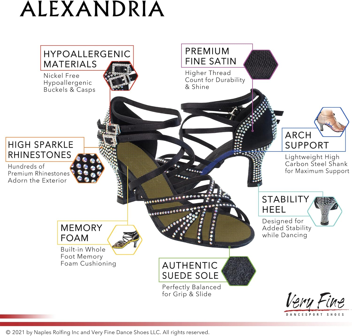 Very Fine Women'S Alexandria Latin Salsa Tango Ballroom Waltz Dance Shoe image number 4