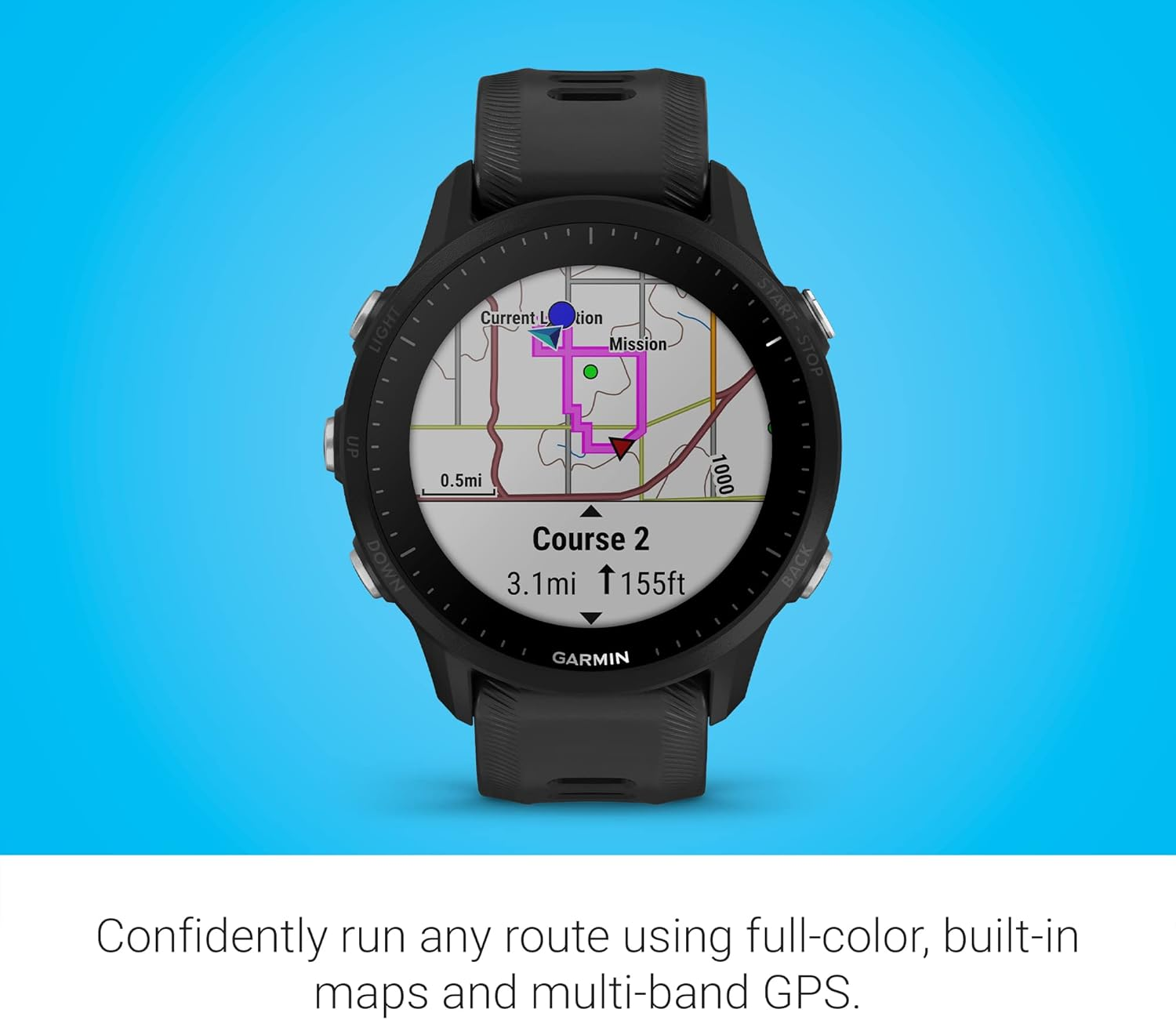 Garmin Forerunner&reg; 955, Black, GPS Fitness Smartwatch image number 2