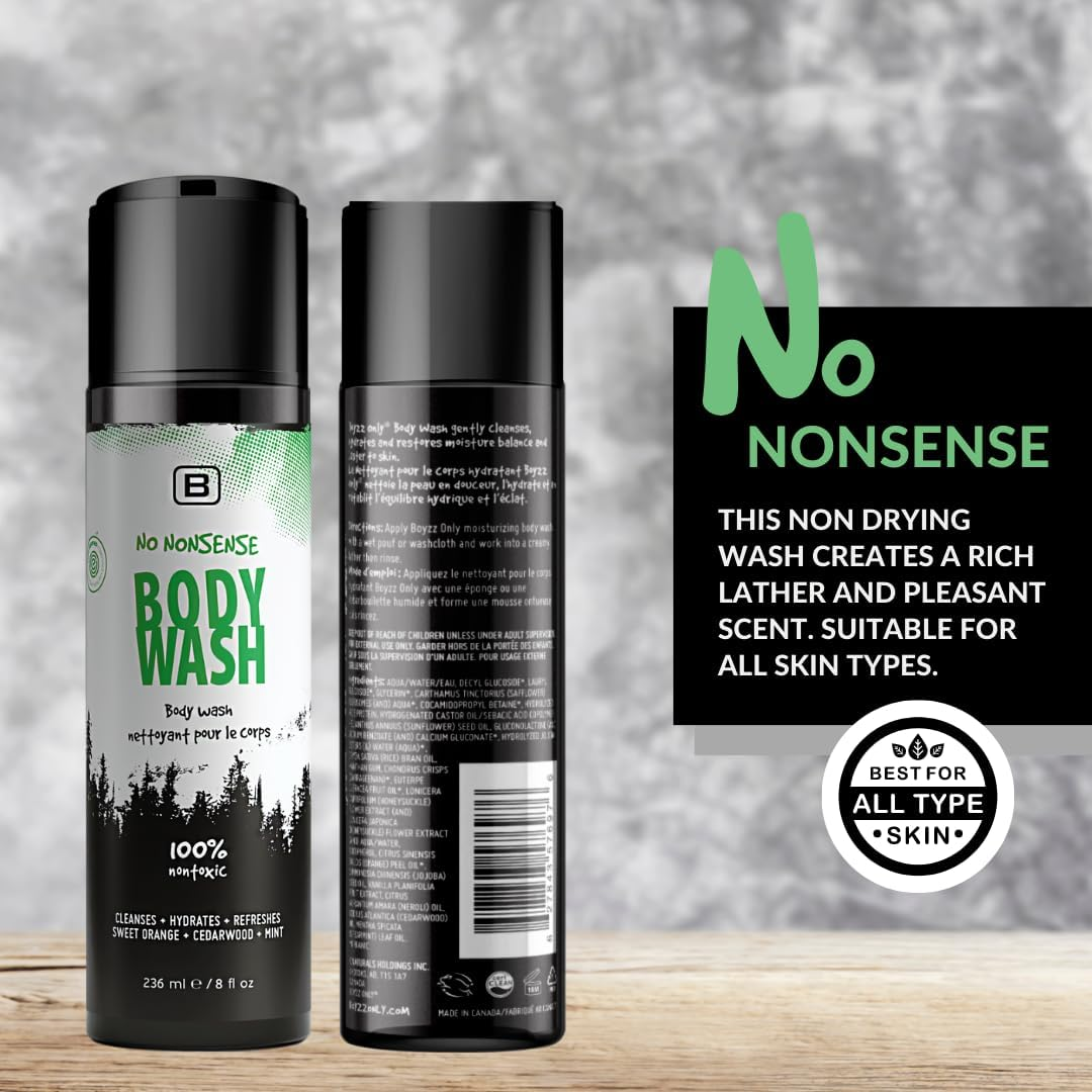 BOYZZ ONLY Natural and Organic NO NONSENSE Body Wash - EWG VERIFIED - | Cruelty Free | Vegan image number 2