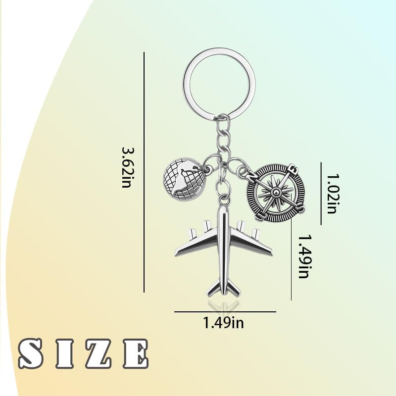 Pilot Birthday Gifts for Boyfriend Husband Flight Instructor Gift from Students Graduation Presents for Him Grandson Son Airplane Themed Gift Keychain for Pilots Flight Attendant Gifts for Men Pilot image number 5