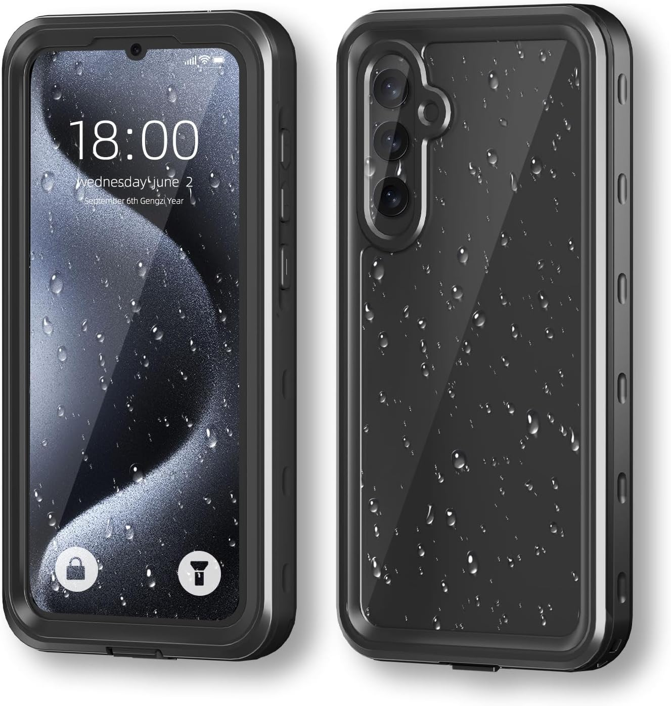 MKERED Samsung A55 5G Case,Samsung Galaxy A55 5G Case IP68 Waterproof Dustproof Case and Screen Protector Full Body Sealed Underwater Protective Front and Back Cover for Samsung A55, A55-B