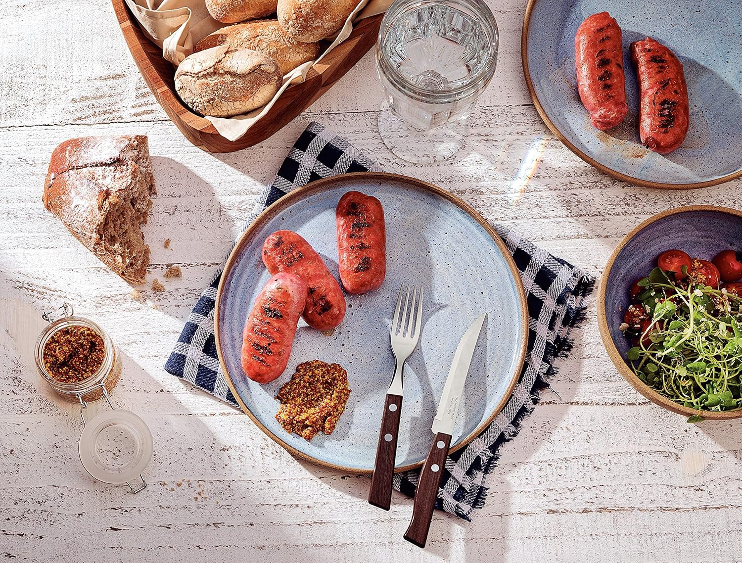 Tramontina Tradicional Stainless Steel 24-Pieces Flatware Set with Wood Handles image number 5