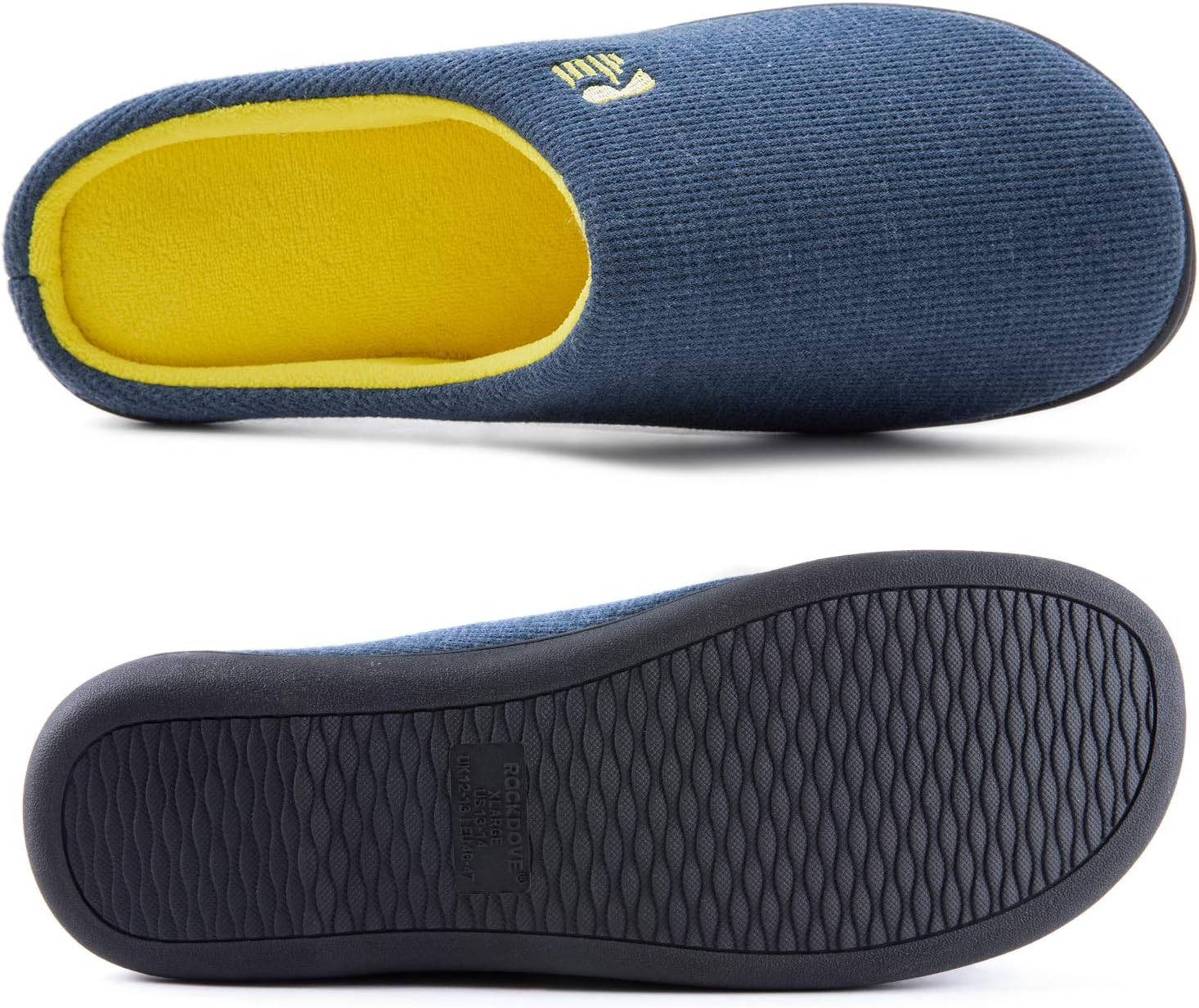 Rockdove Men'S Original Two-Tone Memory Foam Slipper