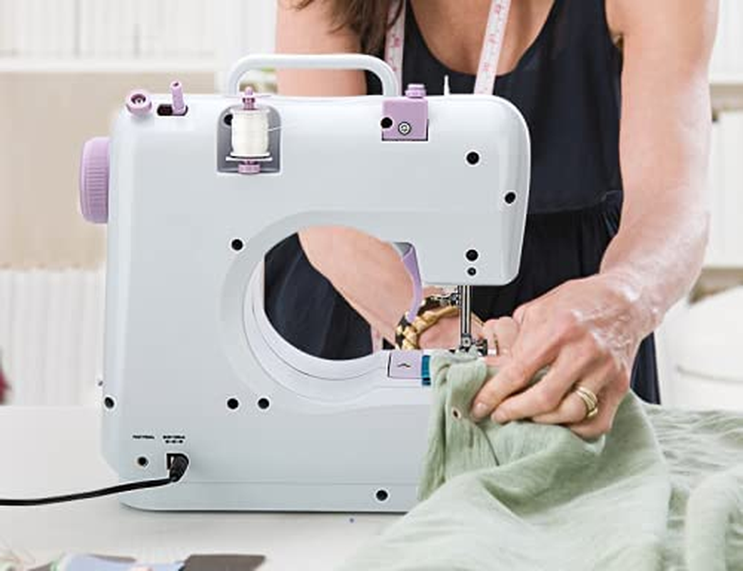 Mini Sewing Machine for Beginner by Galadim - Small Electric Sewing Machines with 2 Speed 12 Built-In Stitch Patterns GD-054-AU-A23 - White image number 3
