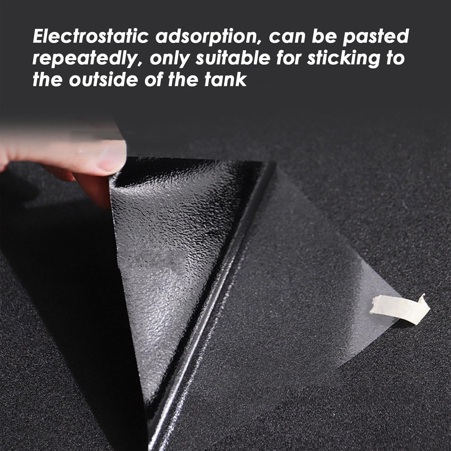 30Cm Black Aquarium Background Sticker, Fish Tank Aquarium Poster Wallpaper for Premium Static Aquarium Decoration and Fish Coloring image number 4