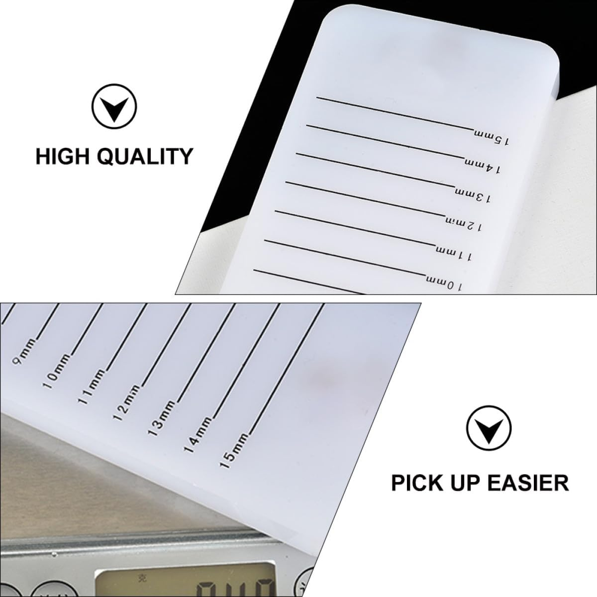 SEWACC Eyelash Extension Platform Acrylic Eyelash Grafting Pallet White Extension Supplies Lash Pads for Professional Lash Application image number 5