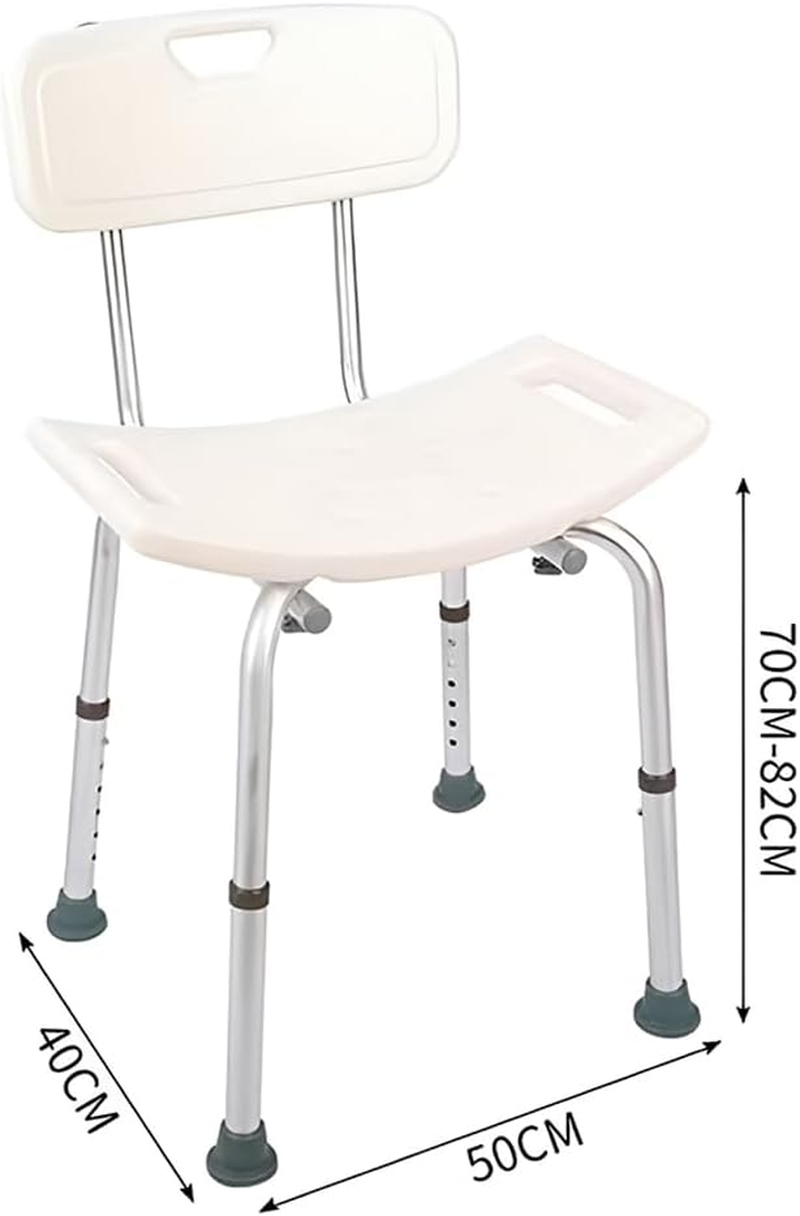 Heavy Duty Shower Seat for Elderly Alumibath, Shower Chair with Back 78-82 Cm Shower Stool with Shower Head Holder Bathroom Stool Chair Ergonomic Aid for Disabled image number 1