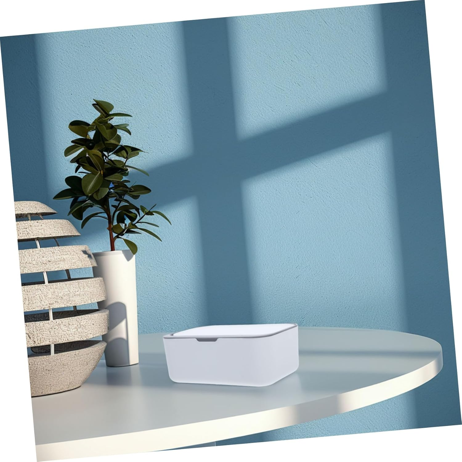 Farmhouse Style Tissue Box Cover Refillable Wipes Box Dispenser for Bathroom and Car image number 6