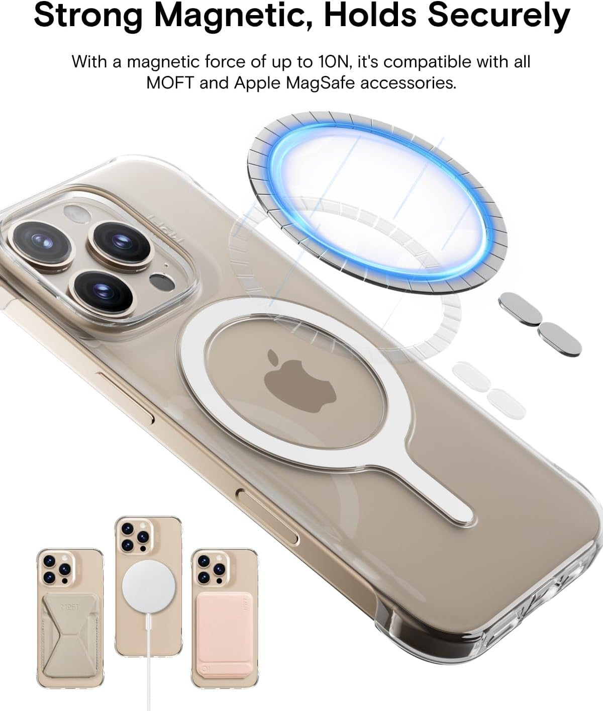 MOFT Invisible Case for Iphone 16 Pro Case, Clear Magsafe Phone Case, Dual Cutouts Frame Design with Bare-Device Feel, Anti-Yellowing Ultra-Thin Strong Magnetic Protective Phone Cover, Clear image number 3