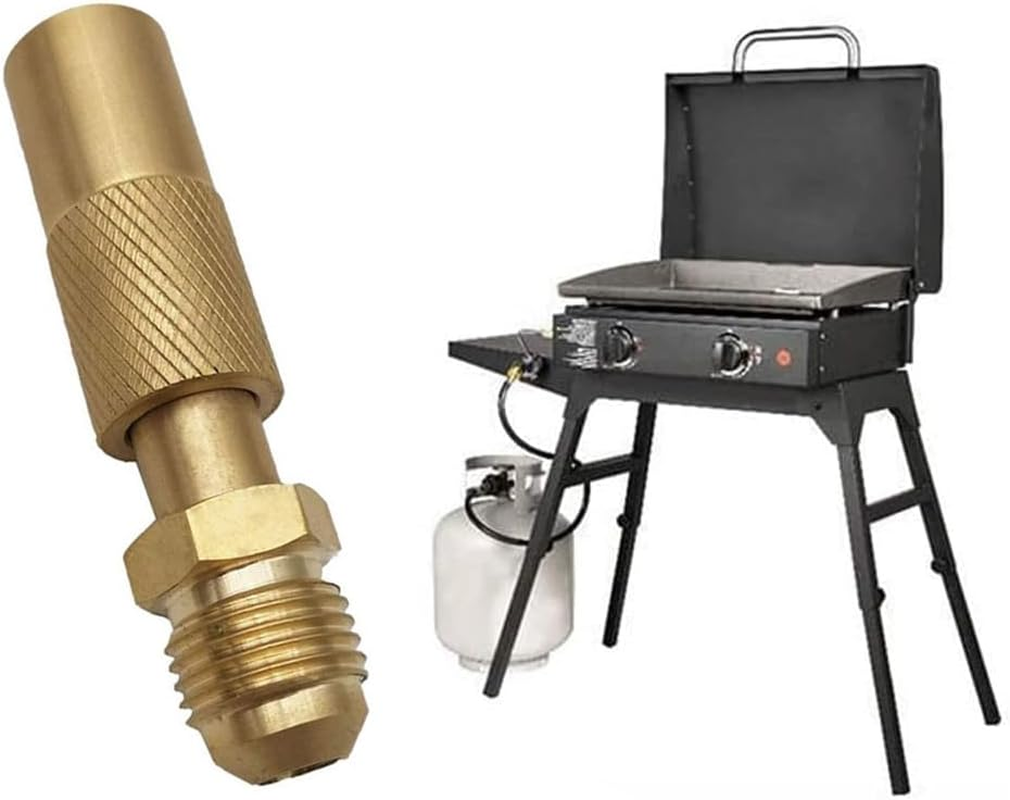 Tophomer 1 Piece, Tabletop Griddle 3/8" Male Flare RV Connect Adapter, Fits 17" & 22" Portable Gas Griddle, for RV Trailer Extension Hose Conversion Fitting image number 4
