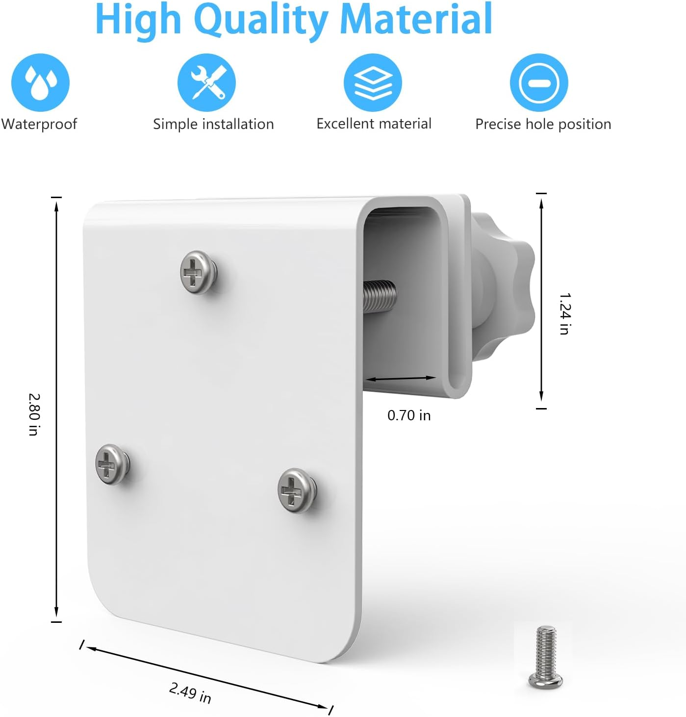 HOLACA Gutter Mount Compatible with Eufy Security Eufycam E330, Camera Mount for Eufycam E330, Gutter Mount image number 1