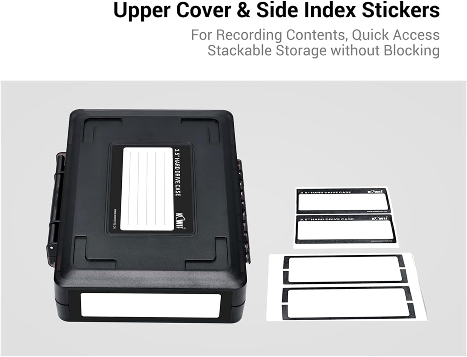 JJC 3.5 Inch External Hard Drive Disk Case Portable Carrying Holder for Laptop PC 3.5" Hard Drive HDD SDD Bag Storage Case, Water-Resistant and Shockproof image number 4