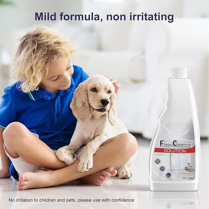 2 Bottle Floor Cleaning Solution Compatible with Roborock Robot Vacuum and Mop Cleaner,Deep Cleans for Multiple Hard Floors, Suitable for All Robot Vacuums with Mopping image number 1