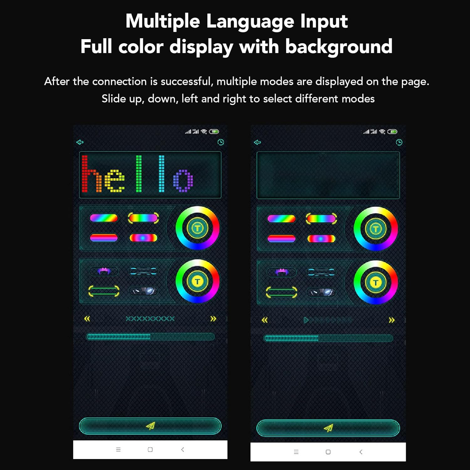 46X58 LED Lighted Face Cover, APP Control, Gesture Sensing, Customizable Patterns, Full Face Design for Adults and Kids, 3*AA Batteries, for Shining Classes APP image number 1