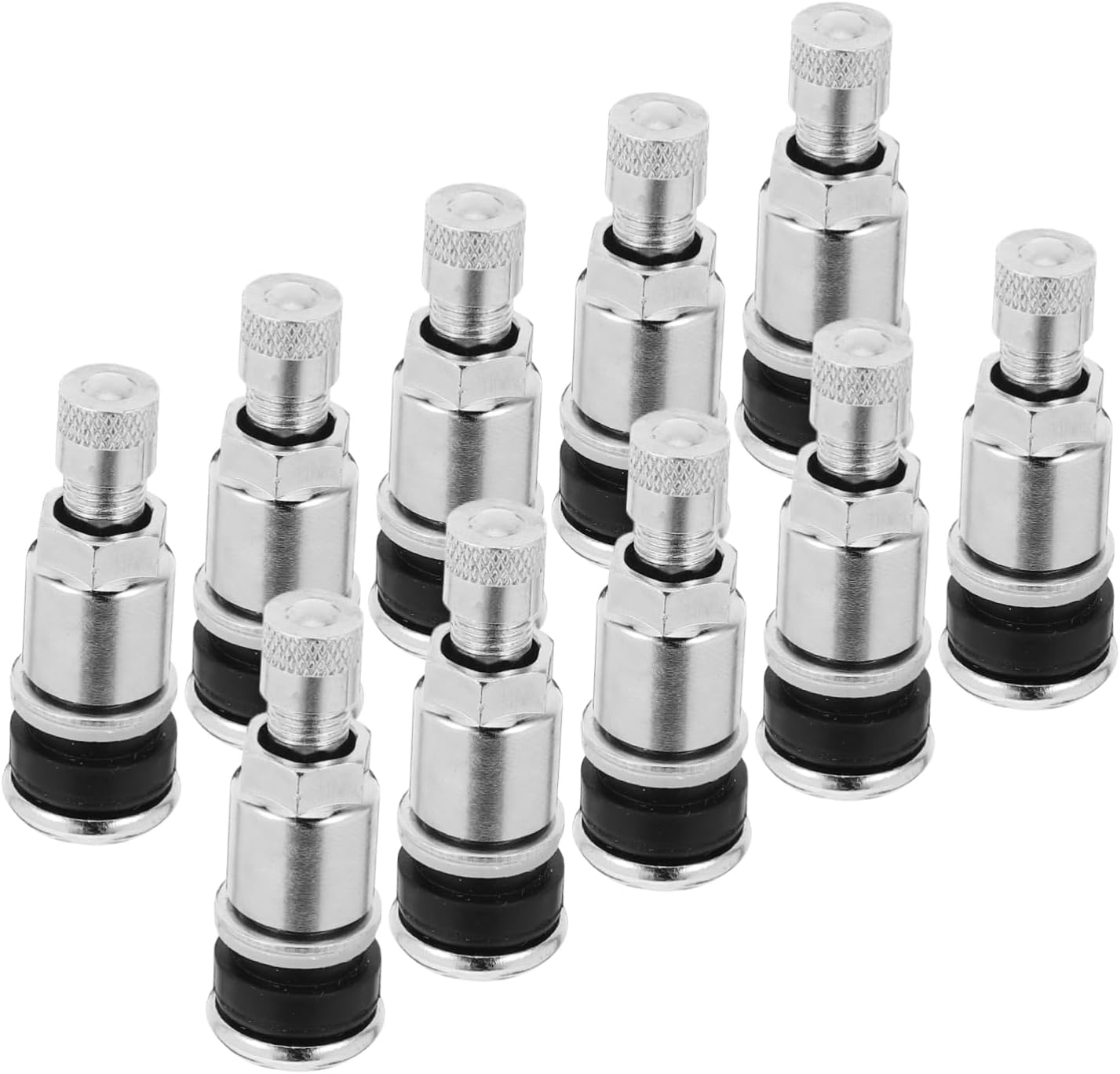 Car Tire Valve Stems Bolt-In Metal Tyre Valves Stems 10Pcs Set for Tubeless Wheels Automotive Replacement Parts Suitable for Cars and Motorbike Accessories image number 3