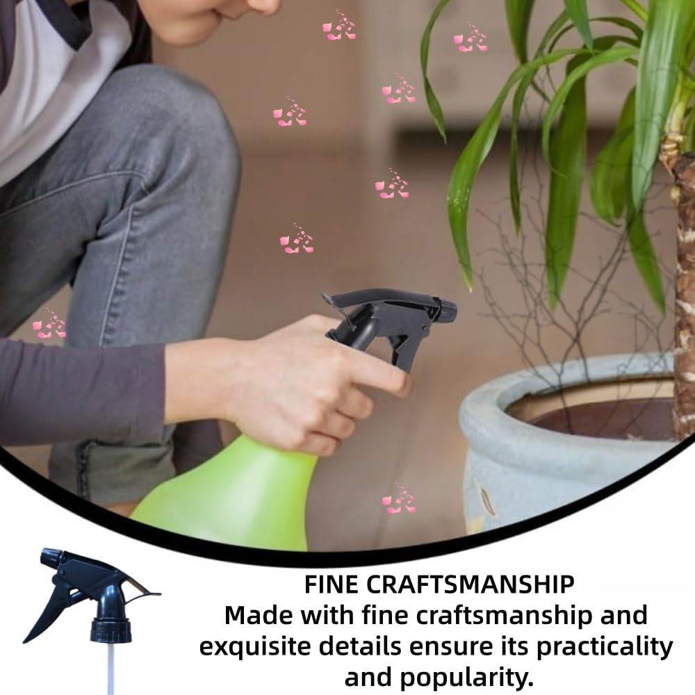 6Pcs Heavy Duty Trigger Sprayer Replacement Nozzles - 28-400 Spray Bottle Nozzle, Plastic Sprayer Tops, Standard Mist Spray Nozzle（Black） image number 2