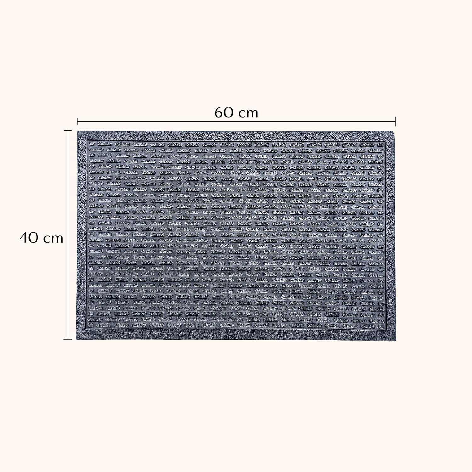 Rubber Doormat | Capsule Rubber Doormat for Indoor and Outdoor Use (40Cm X 60Cm) image number 2