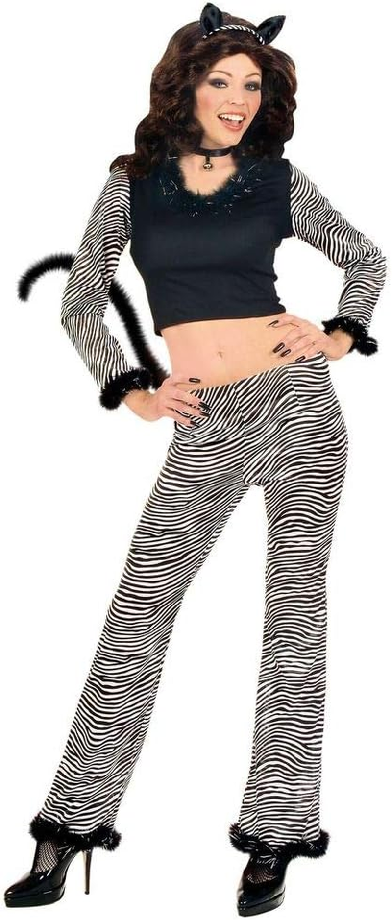 Shoperama Flexible Fur Tail for Cat Black 58 Cm Costume Accessory Boots Long image number 1