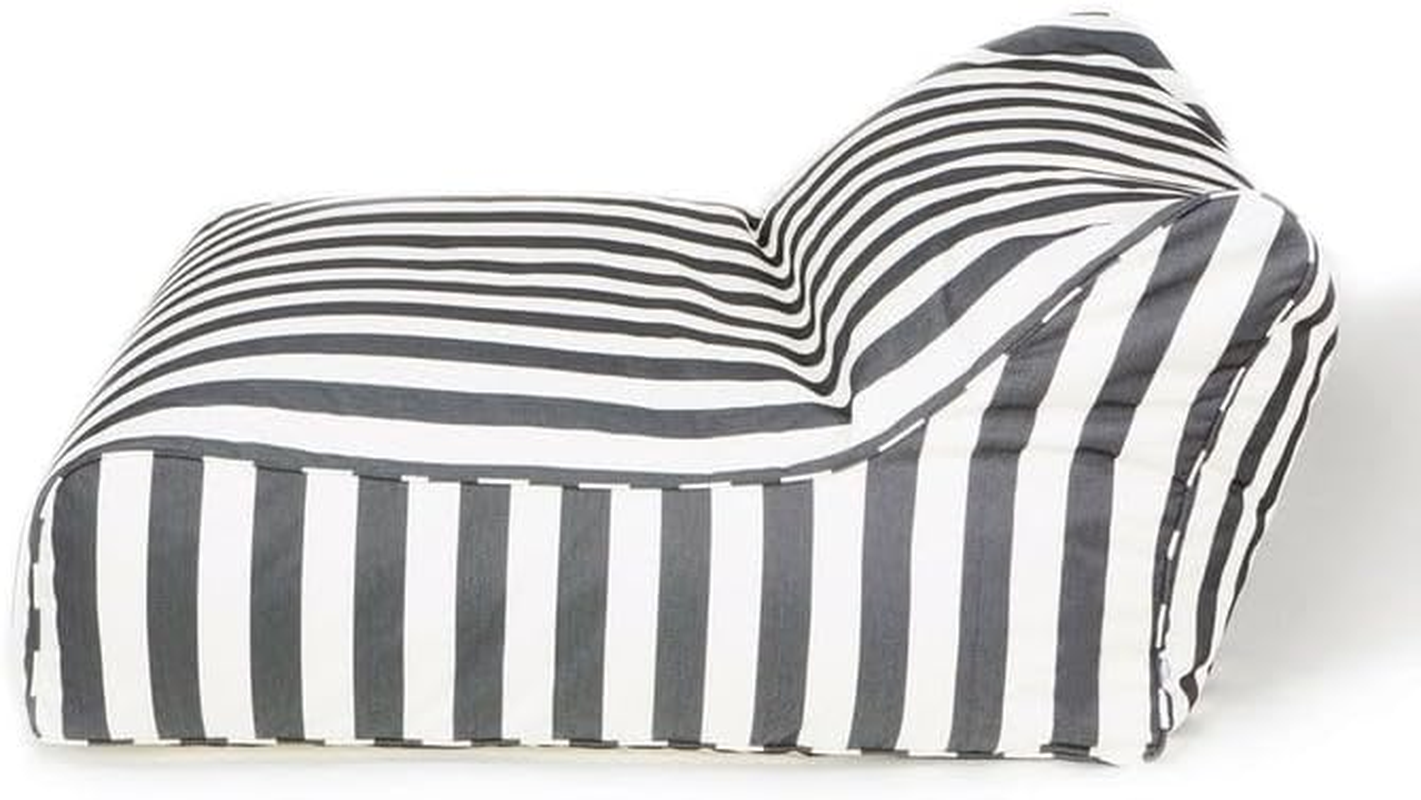 Billy Fresh Hang Out Outdoor Beanbag, 120 Cm Length X 110 Cm Width X 70 Cm Height, Black/White Stripe image number 3