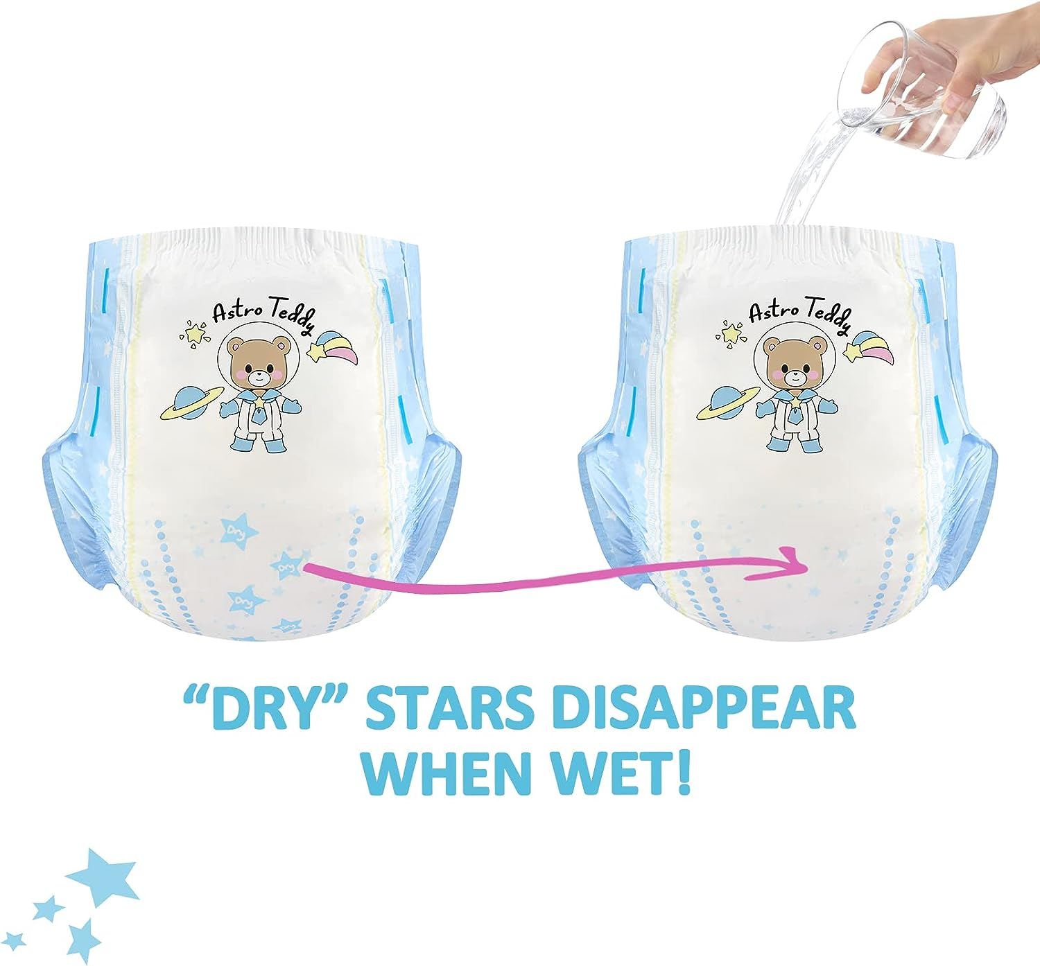 Littleforbig Printed Adult Brief Diapers 2 Pieces - Astro Babies(M) image number 4