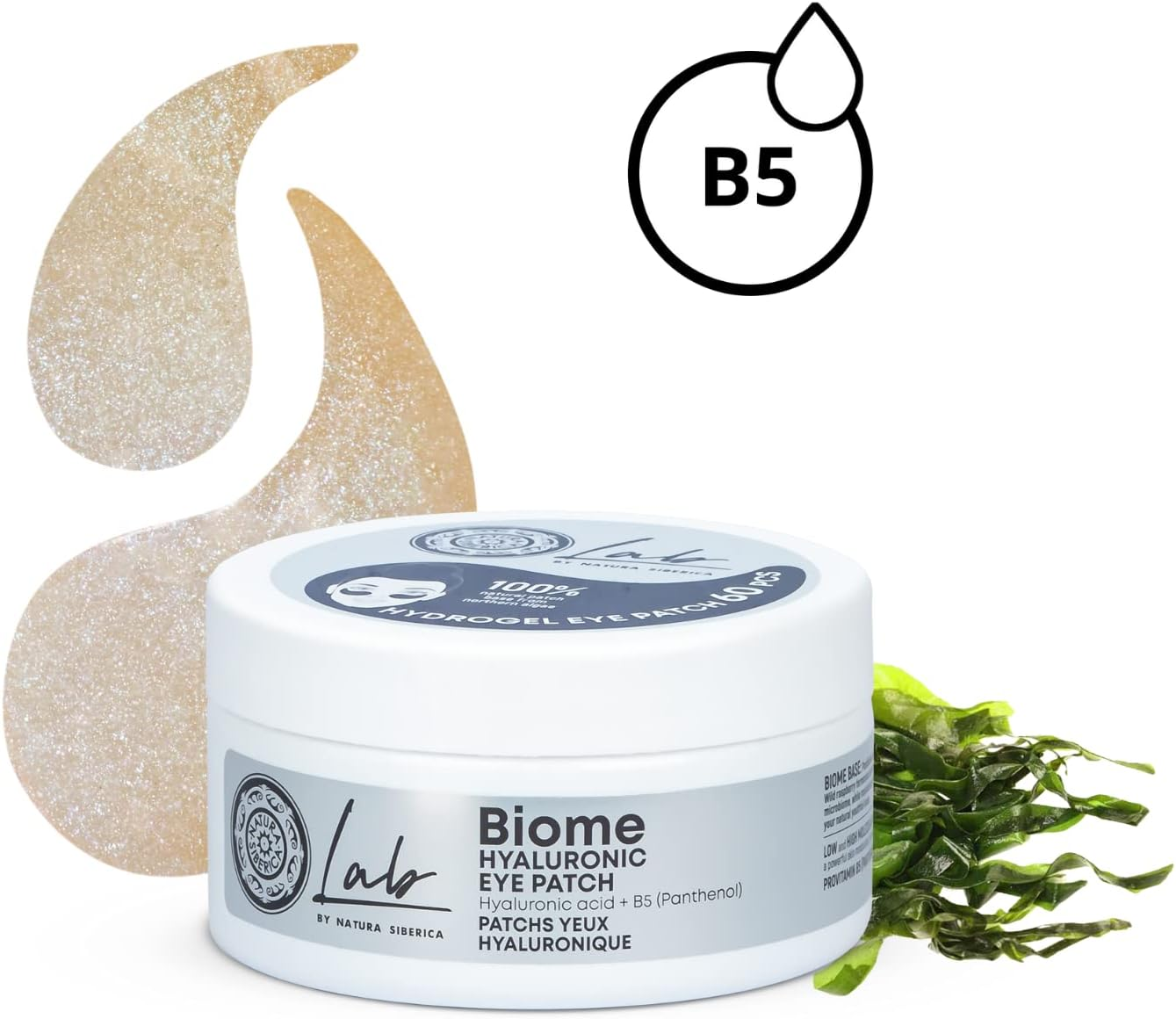 Lab by NS. Biome Hyaluronic Acid Eye Patches, Intensive Moisture & Anti-Fatigue, with Fermented Berry Extracts, Pack of 60 image number 1