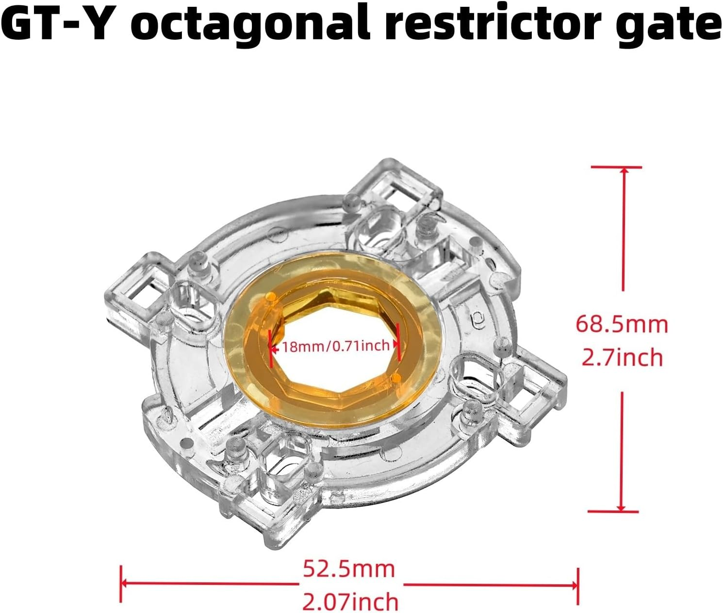 Ruimou 2Pcs GT-Y Octagonal Restrictor Gate Replacement Compatible with Sanwa JLF Series JLF TP 8YT (SK) JLF TP 8Y (SK) JLF TP 8S (SK)