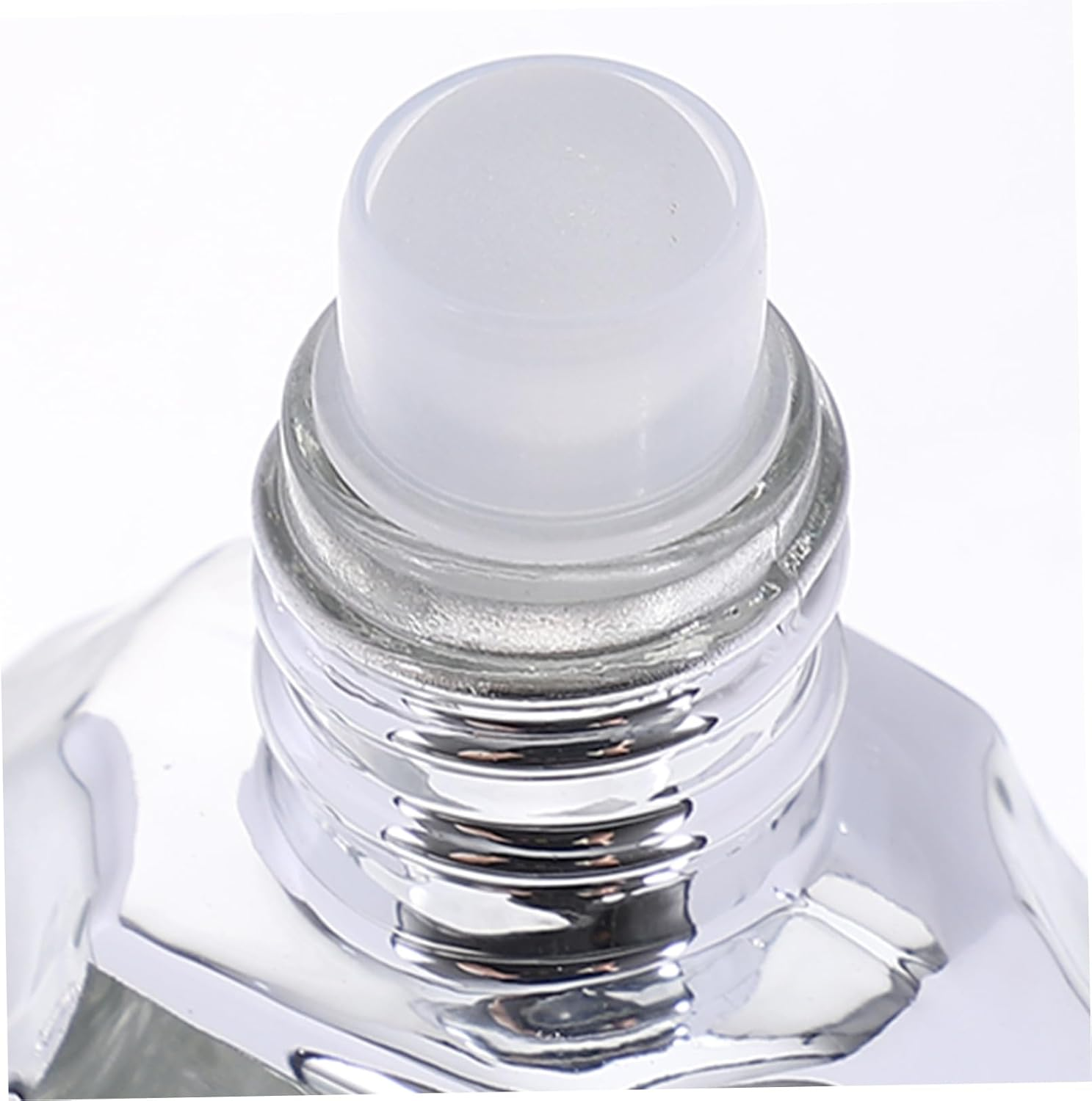 Aroma Roller Bottles 10Ml Glass Portable Perfume Supply Bottles with Silver Cap 2Pcs for Travel and Personal Use image number 6