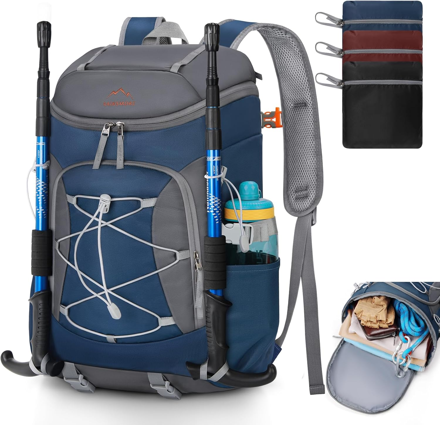 Lubardy Foldable Hiking Backpack for Women Men Packable Camping Backpack Collapsible Waterproof Hiking Daypack Lightweight