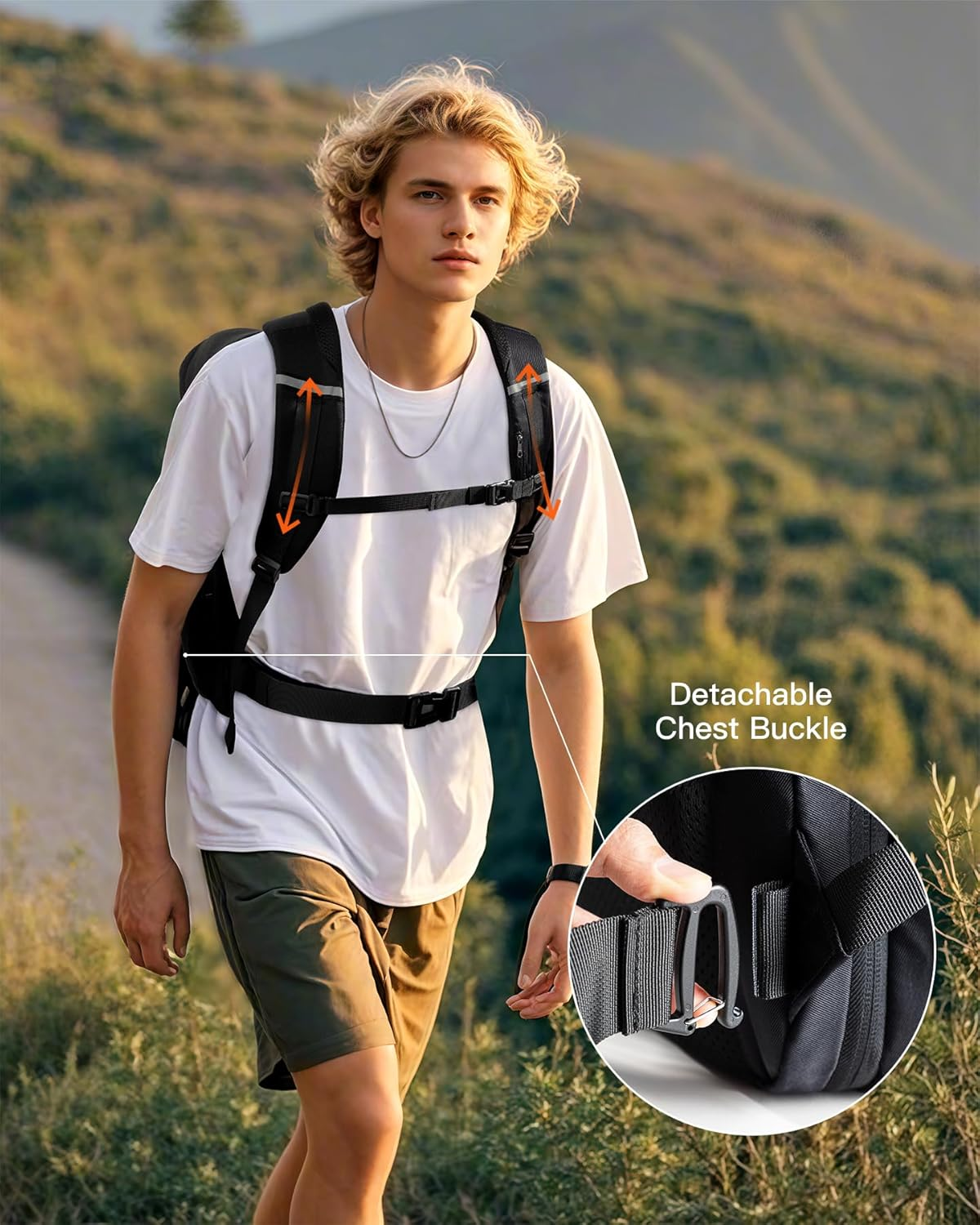 Inateck Lightweight Travel Backpack, Tsa-Friendly Carry-On Backpack, Business Rucksack, Daypack Fits 15.6-17 Inch Laptop and 13 Inch Pad, BP03009 Black image number 5