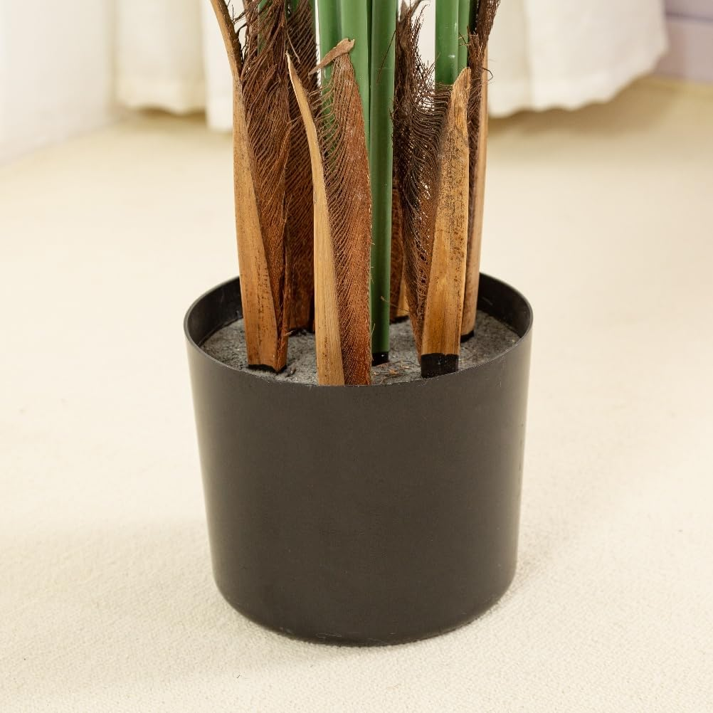 TBSITNS Artificial Areca Palm Tree- Faux Tropical Palm Plant Fake Tree,Green Plants Realistic Decorative Greenery,Modern Home Decor Indoor and Outdoor,Perfect Housewarming Gift (120Cm-8 Leaves)