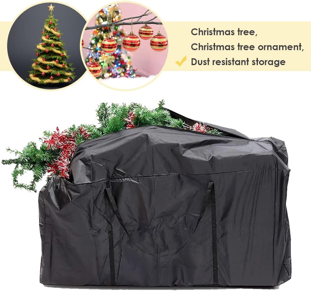 Gicov Patio Cushion Storage Bag Waterproof Extra Large Outdoor Furniture Bag Christmas Tree Storage Bag with Zipper and Handle Indoor Home Multi-Function Organizer (122X39X55Cm) image number 2
