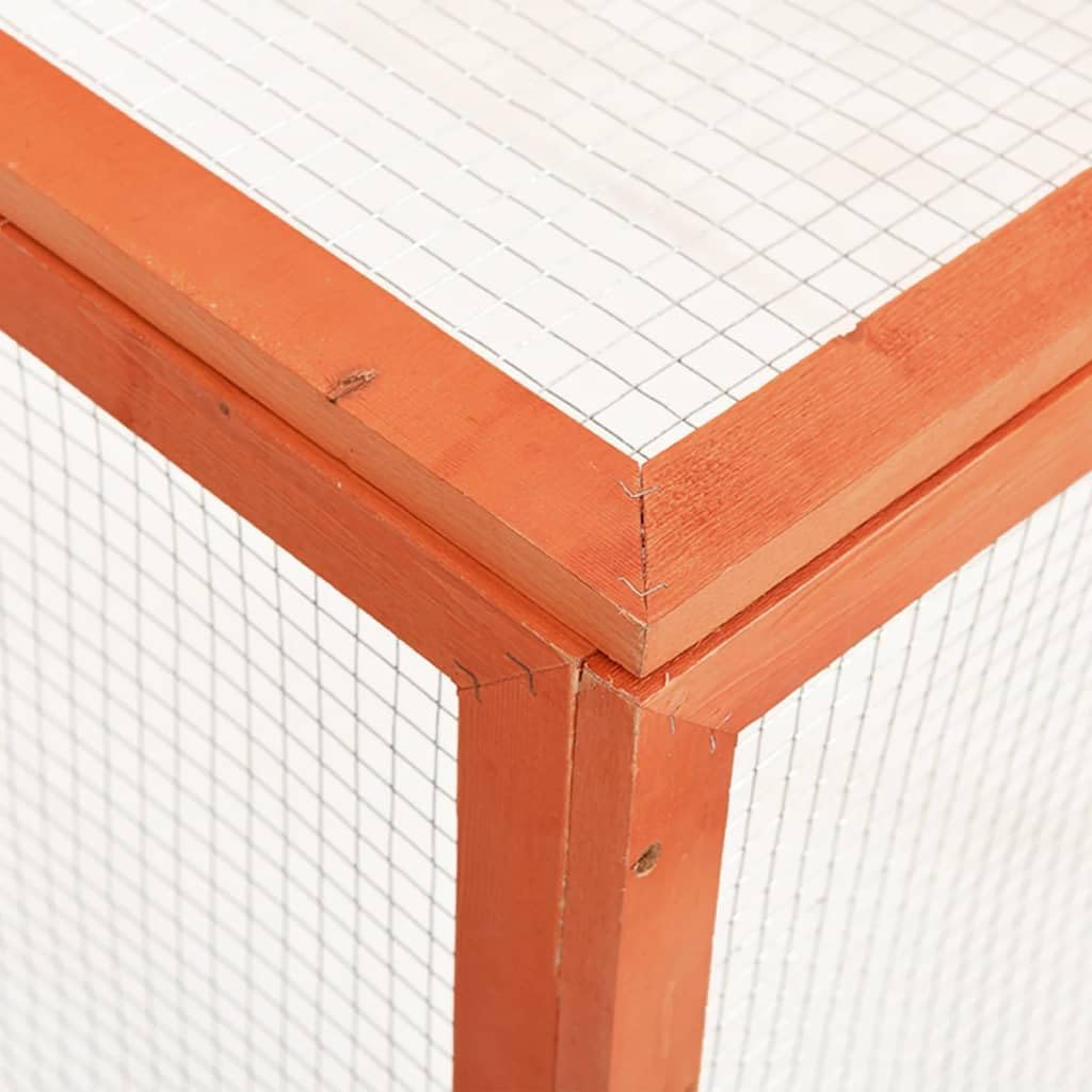 Rabbit Hutch Indoor Bunny Cage Wooden Rabbit House Bunny Hutch Rabbit Cage for Small to Medium Animals, Outdoor Farm Use, 124X120X60 Cm Solid Firwood image number 2