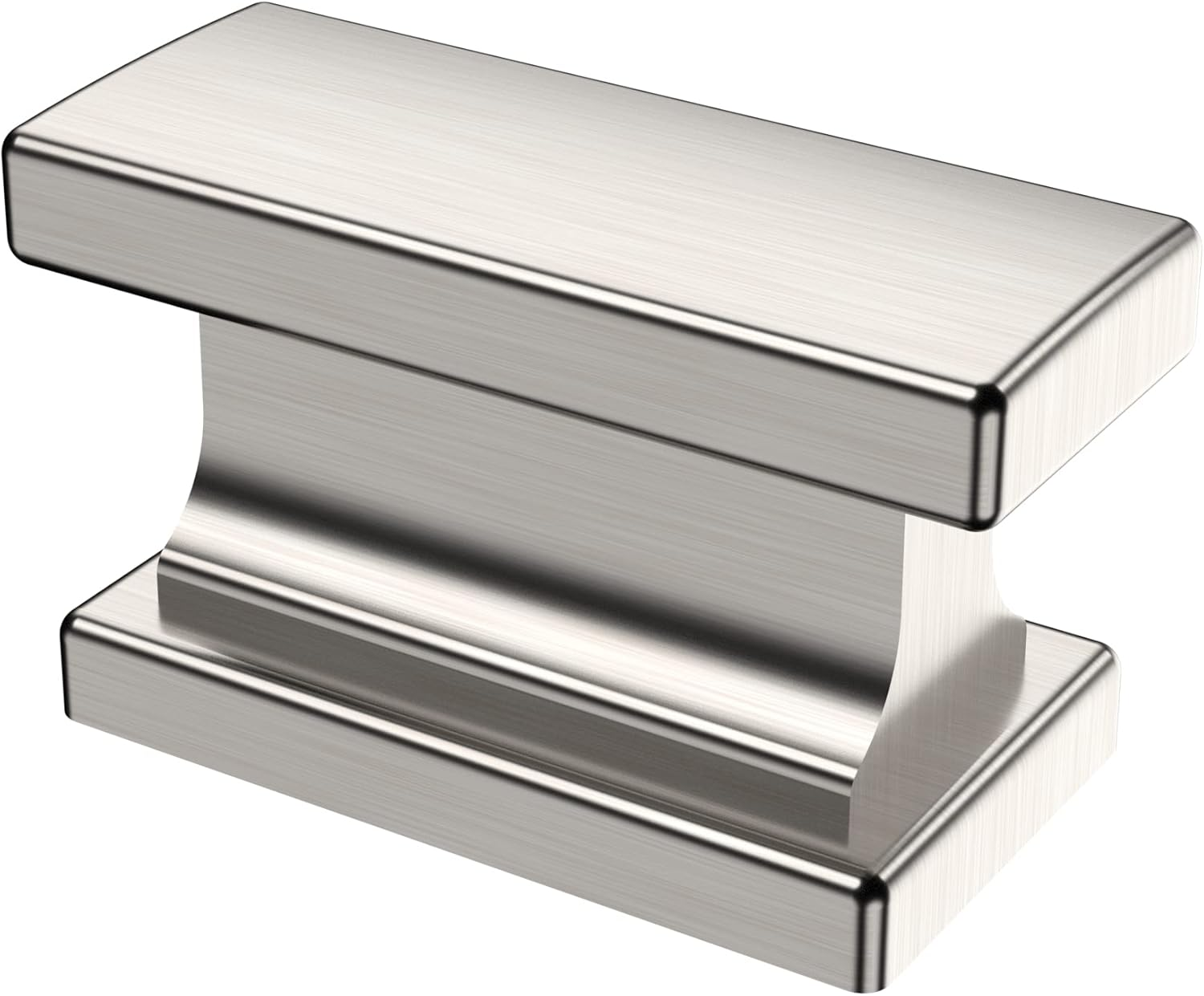 Alzassbg 10 Pack Polished Chrome Cabinet Knobs, 1.46 Inch(37Mm) Rectangle Kitchen Hardware Knobs for Cabinets and Drawers AL6061CP