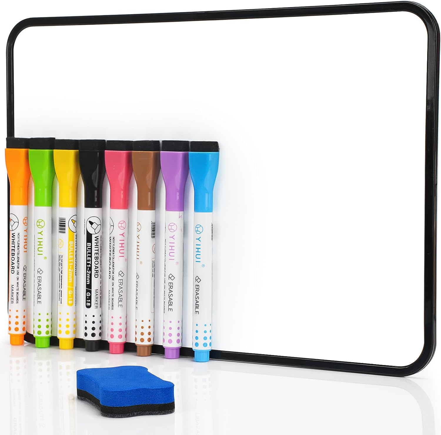 Blue Dry Erase Mini Whiteboard, A4 Small Whiteboard, Portable Double-Sided Dry Erase Board for Drawing in School & Home (A4-1PCS, Blue)