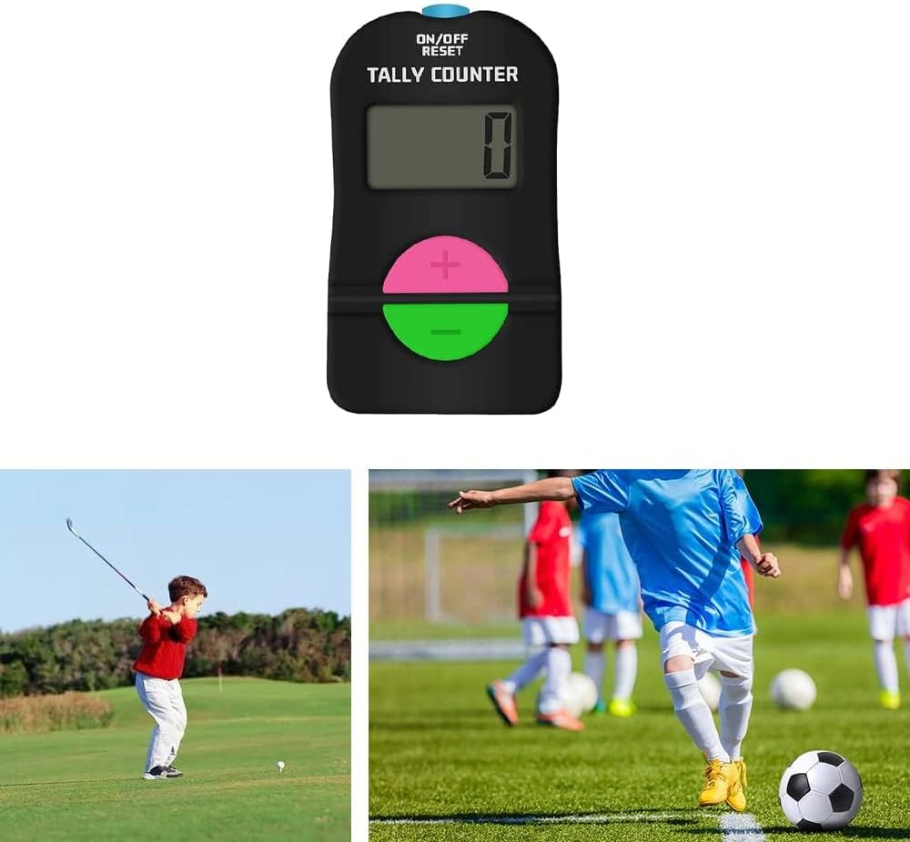 4 Pieces Digital Hand Tally Counter Golf Sports Counter Electronic Add Subtract Manual Clicker Handheld Mechanical Number Click Counter with Neck Lanyard image number 4