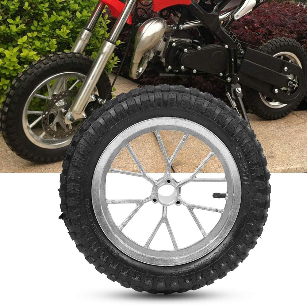 Pitbike Tyres, 12 Inches, Motorcycle Tyres, Powersports Wheel and Tyre Products, 12.5 X 2.75 Inch Motorcycle Front Wheel with Rim, Suitable for Coolster 49 Cc 2-Taini Dirt Bike image number 4