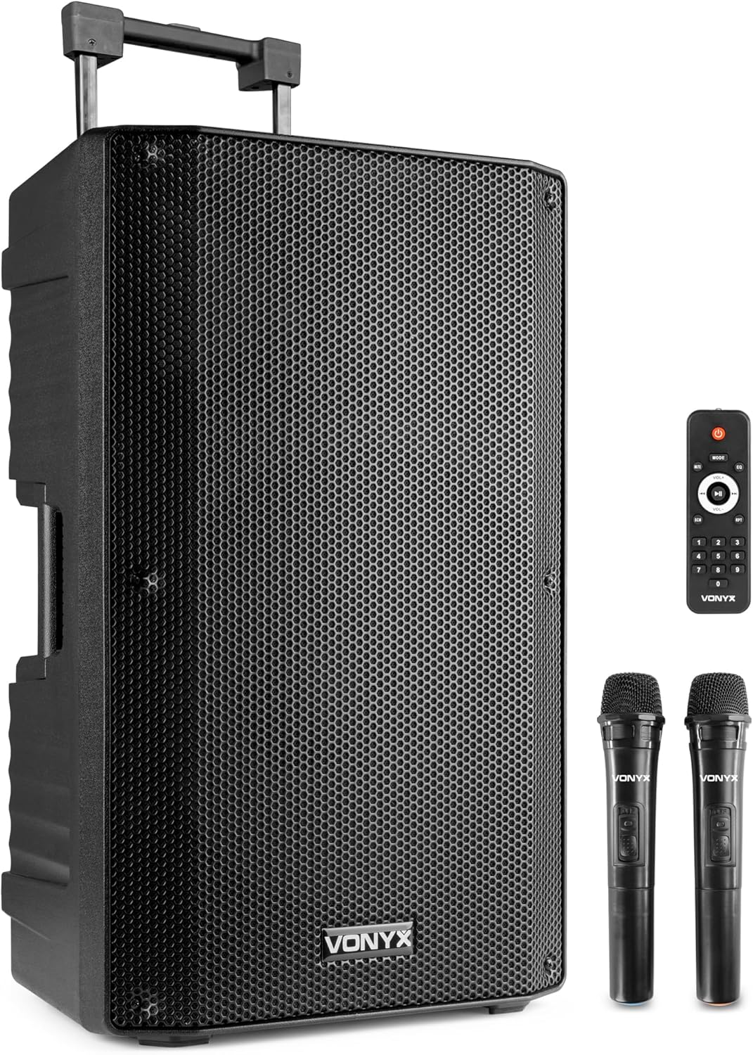 Vonyx VSA700-PA 15&Prime; Portable PA Speaker with Wireless Mics