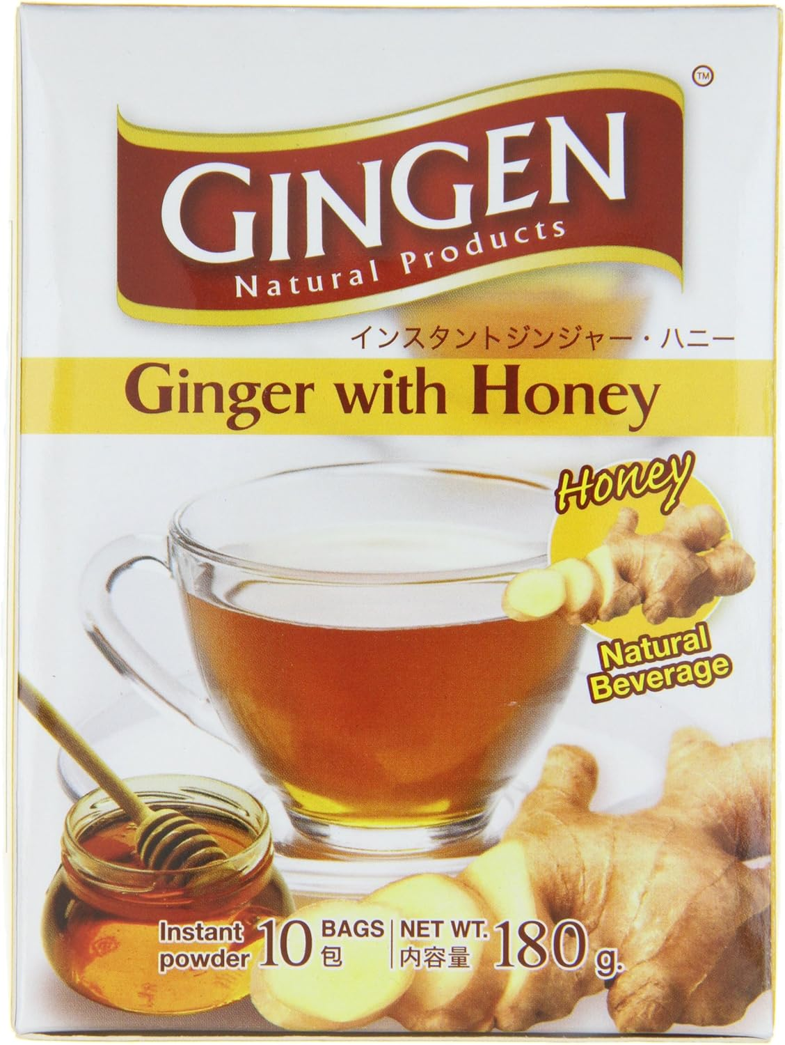 Gingen Instant Ginger Tea with Honey 18 G (Pack of 10 Sachets) image number 6