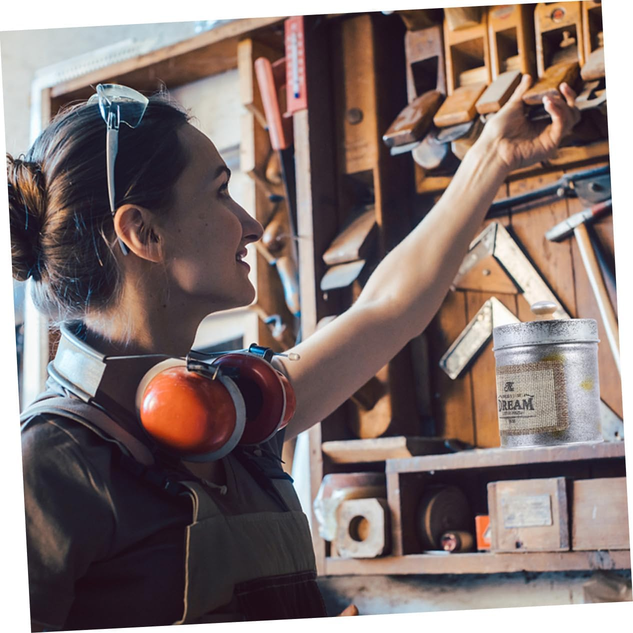 RORPOIR 2Pcs Retro Iron Storage Jar Lid Vintage Iron Kitchen Canister for Home Decor and Photography Props image number 6