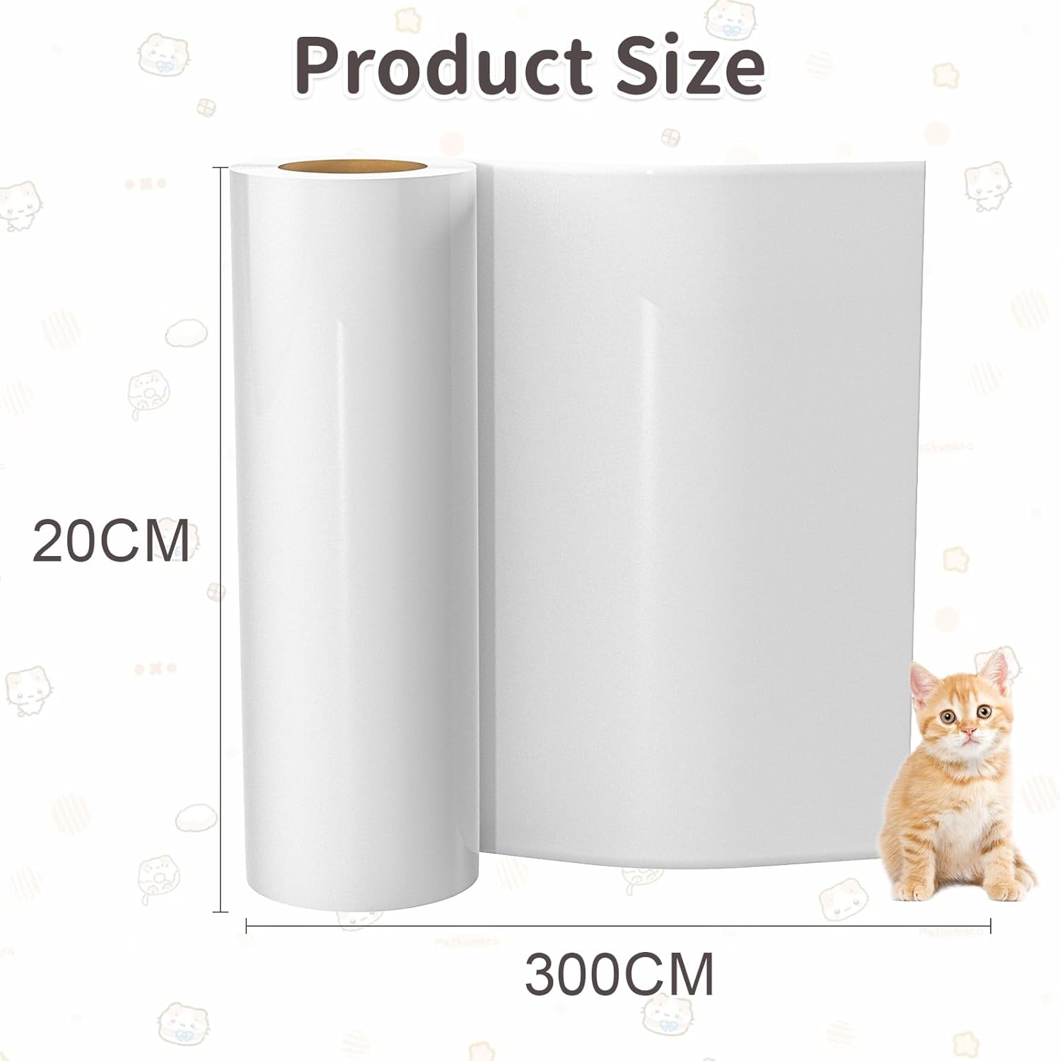 Scratch Protection Sofa Cat Protector, 0.2 X 3M Clear Self-Adhesive Anti-Scratch Tape, Furniture Guard for Couches, Chairs, Armrests, Durable & Invisible Pet Proof, No Pins image number 4